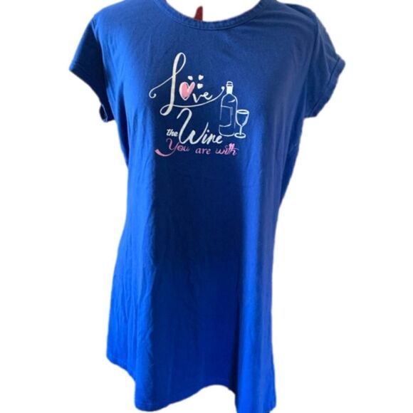 Goodnight kiss blue shirt size 1X fits like L/XL - Picture 1 of 5